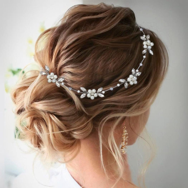 Flower Girls Tiara Silver Wedding Pearl Rhinestone Headband Princess Hair Accessories for Birthday, Party,  Communion, Wedding - Image 3