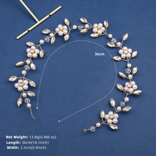 Flower Girls Tiara Silver Wedding Pearl Rhinestone Headband Princess Hair Accessories for Birthday, Party,  Communion, Wedding - Image 5