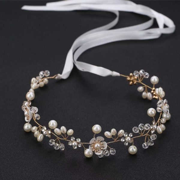 Wedding Hair Accessories, Flower Girl Tiara, Princess Headband Pearls for Girls, Bride and Women - Image 7