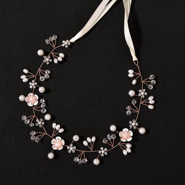 Wedding Hair Accessories, Flower Girl Tiara, Princess Headband Pearls for Girls, Bride and Women - Image 8
