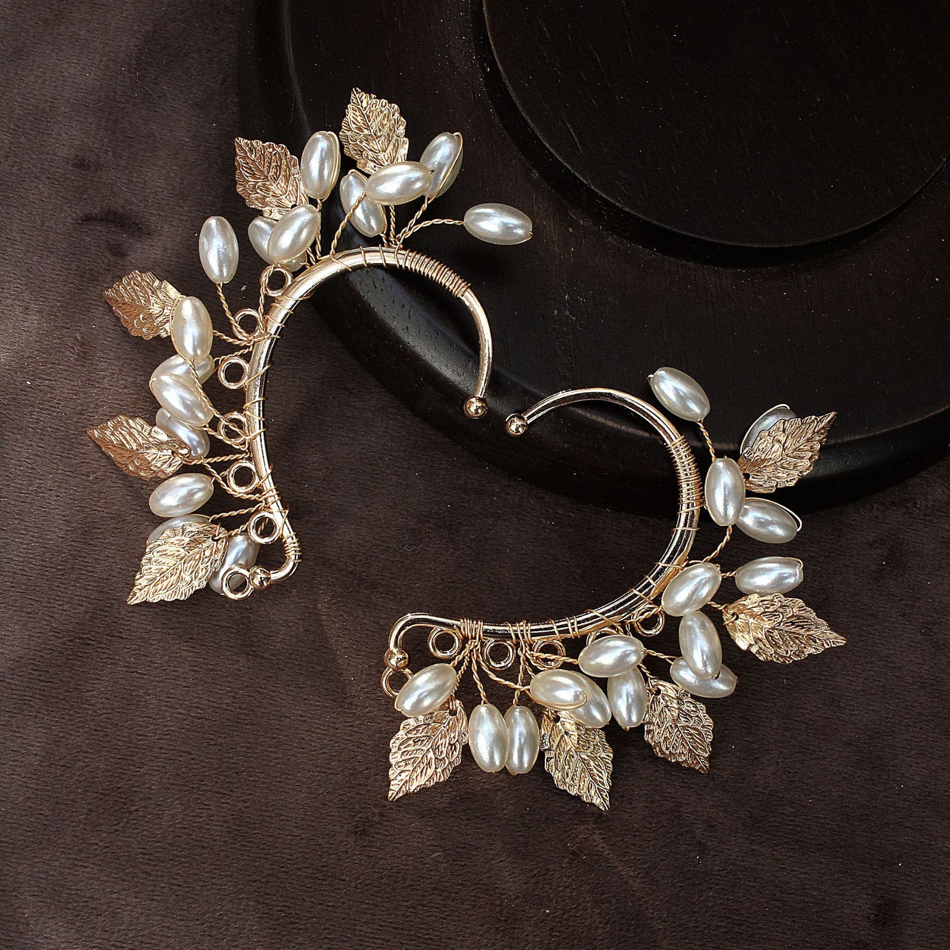 Handmade Twisted Elf Ear Cuffs Single Left Hanging Earrings Gold Earcuff Earrings Jewelry Gifts for Women