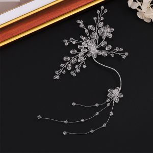 Fairy Earrings Ear Cuff Earrings for Women White Flower Pearl Ear Clips Earrings