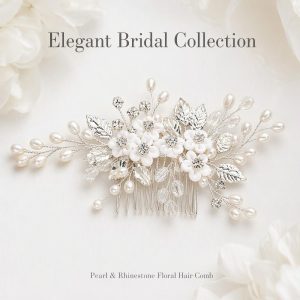 sapphire crystal bridal hair comb - handcrafted hair accessory by ASBADI