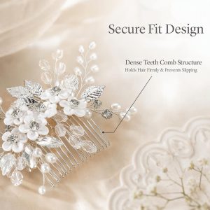 sapphire crystal bridal hair comb - handcrafted hair accessory by ASBADI