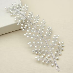 floral bridal headpiece crystals - handcrafted headpiece by ASBADI
