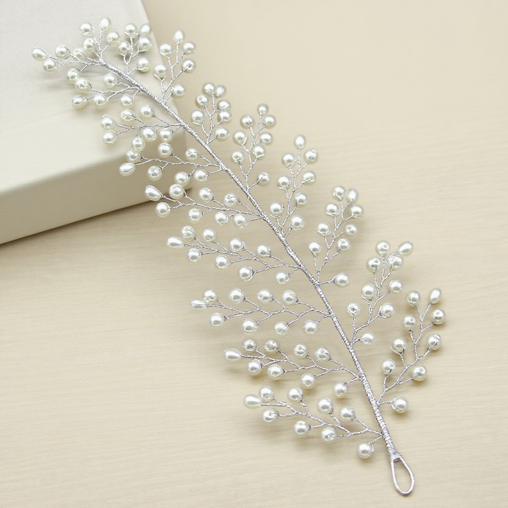 floral bridal headpiece crystals - handcrafted headpiece by ASBADI