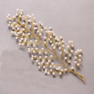 floral bridal headpiece crystals - handcrafted headpiece by ASBADI
