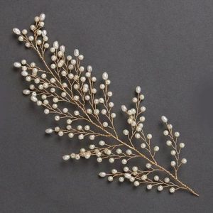 floral bridal headpiece crystals - handcrafted headpiece by ASBADI