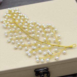 floral bridal headpiece crystals - handcrafted headpiece by ASBADI