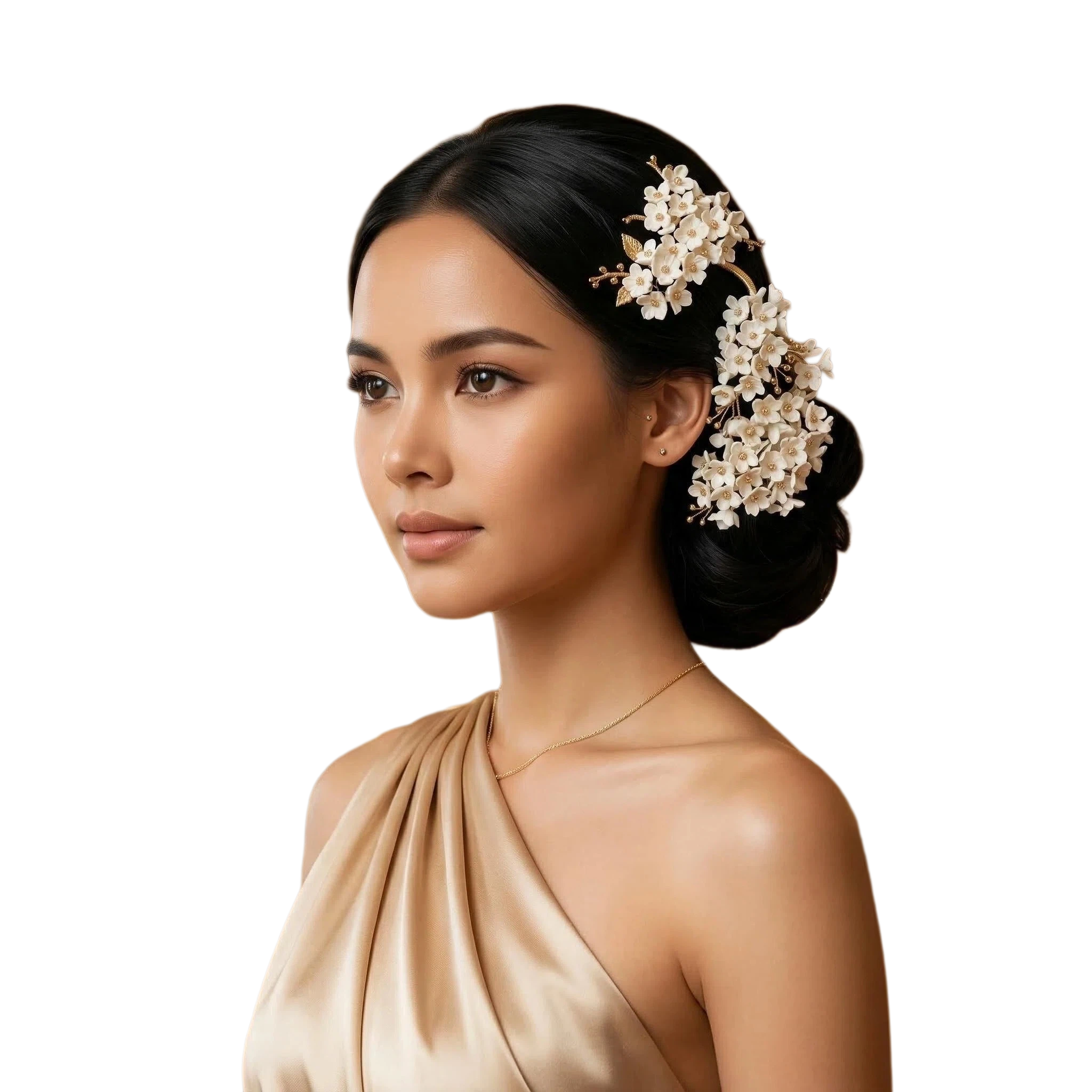 twisted elf ear cuff hanging earrings - handcrafted earrings by ASBADI