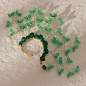 gold vine bridal ear cuff - handcrafted bridal accessory by ASBADI - photo 1