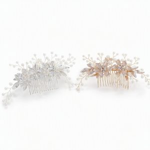 sapphire crystal bridal hair comb - handcrafted hair accessory by ASBADI