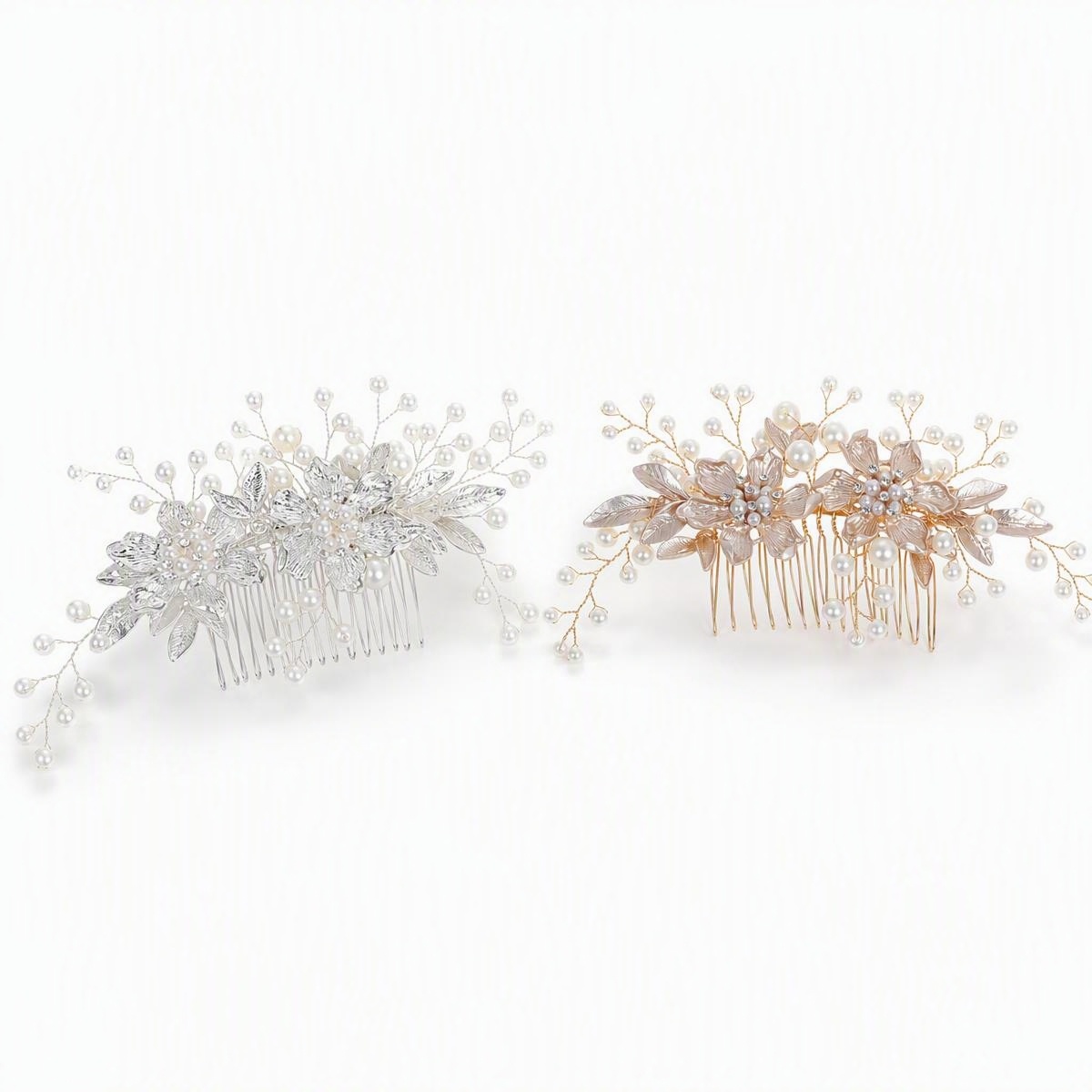 sapphire crystal bridal hair comb - handcrafted hair accessory by ASBADI
