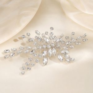 sapphire crystal bridal hair comb - handcrafted hair accessory by ASBADI