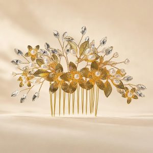 sapphire crystal bridal hair comb - handcrafted hair accessory by ASBADI
