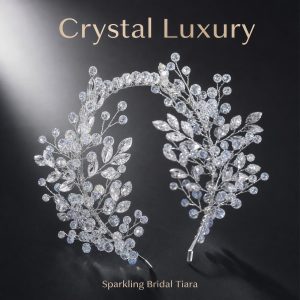 iridescent rhinestone bridal headband - handcrafted bridal headband by ASBADI