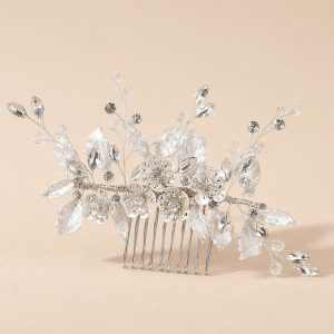 sapphire crystal bridal hair comb - handcrafted hair accessory by ASBADI