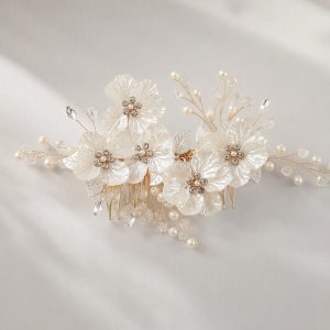 sapphire crystal bridal hair comb - handcrafted hair accessory by ASBADI