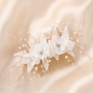 sapphire crystal bridal hair comb - handcrafted hair accessory by ASBADI