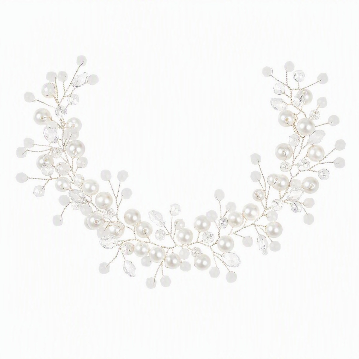 iridescent rhinestone bridal headband - handcrafted headband by ASBADI