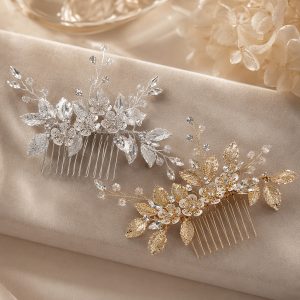 sapphire crystal bridal hair comb - handcrafted hair accessory by ASBADI