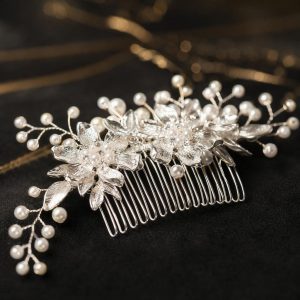 sapphire crystal bridal hair comb - handcrafted hair accessory by ASBADI