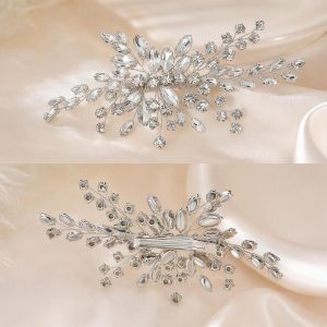 sapphire crystal bridal hair comb - handcrafted hair accessory by ASBADI