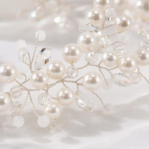 iridescent rhinestone bridal headband - handcrafted headband by ASBADI