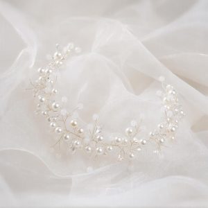 iridescent rhinestone bridal headband - handcrafted headband by ASBADI