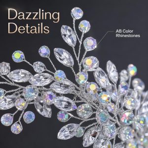 iridescent rhinestone bridal headband - handcrafted bridal headband by ASBADI