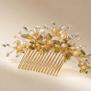 sapphire crystal bridal hair comb - handcrafted hair accessory by ASBADI