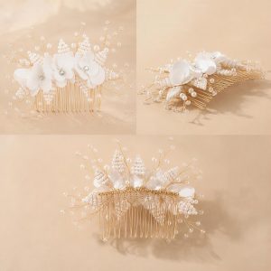 sapphire crystal bridal hair comb - handcrafted hair accessory by ASBADI