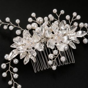 sapphire crystal bridal hair comb - handcrafted hair accessory by ASBADI