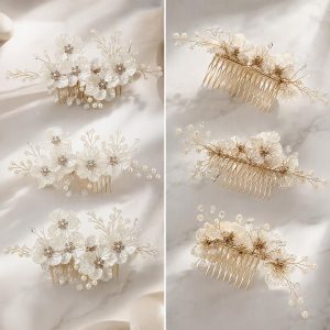 sapphire crystal bridal hair comb - handcrafted hair accessory by ASBADI