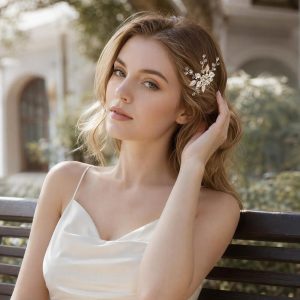 sapphire crystal bridal hair comb - handcrafted hair accessory by ASBADI