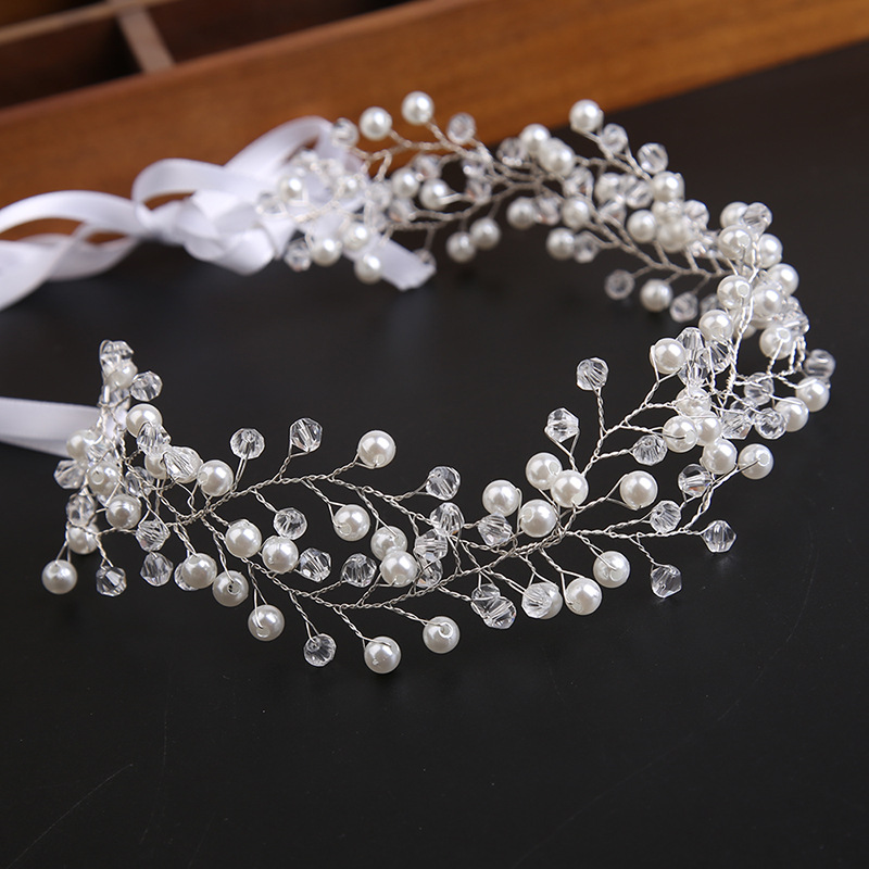 floral bridal headpiece crystals - handcrafted bridal headpiece by ASBADI