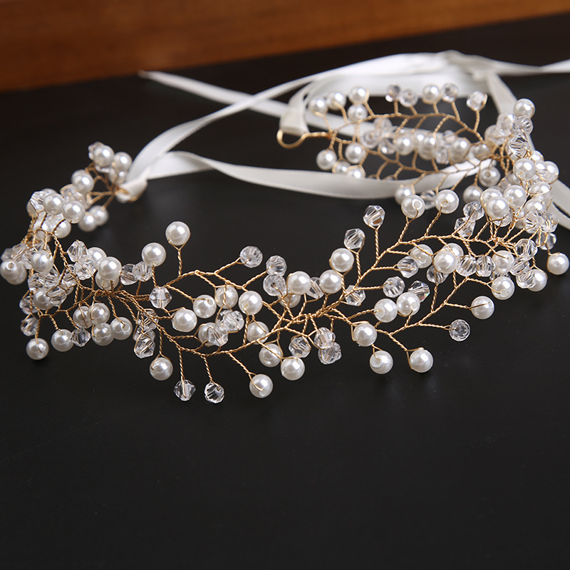 floral bridal headpiece crystals - handcrafted bridal headpiece by ASBADI