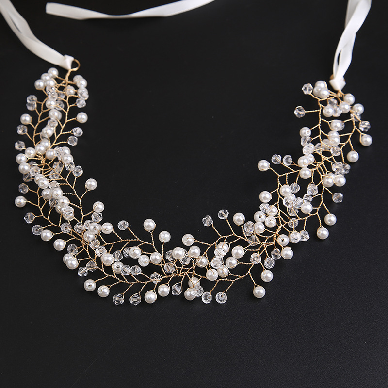 floral bridal headpiece crystals - handcrafted bridal headpiece by ASBADI