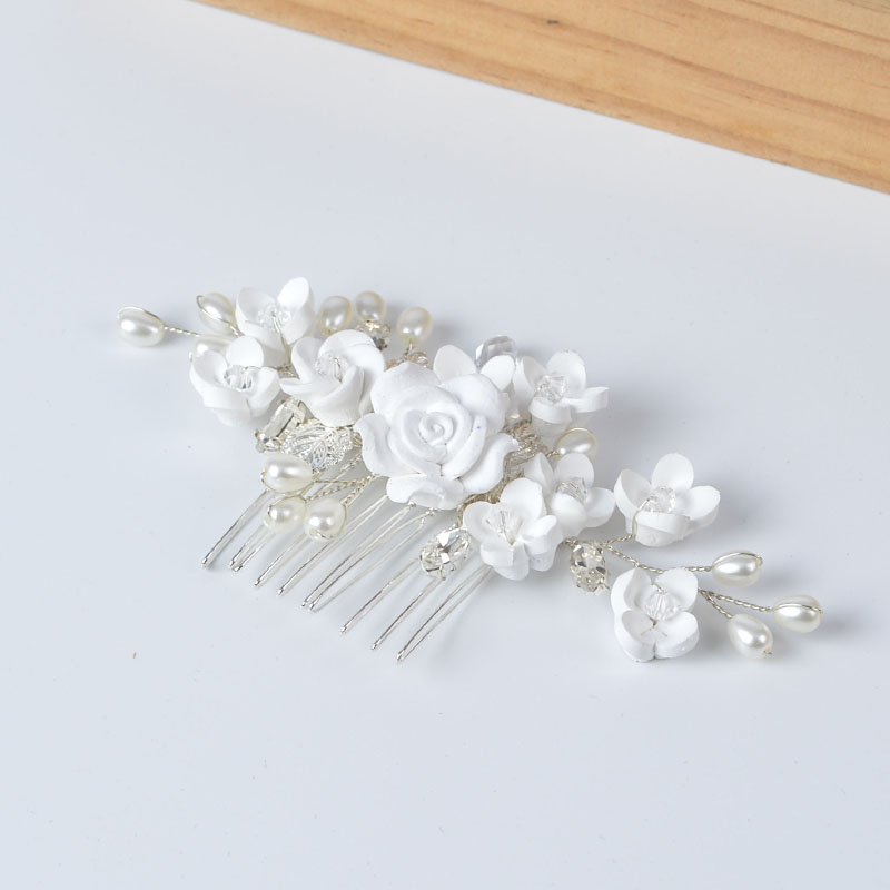 floral bridal headpiece - handcrafted bridal accessory by ASBADI