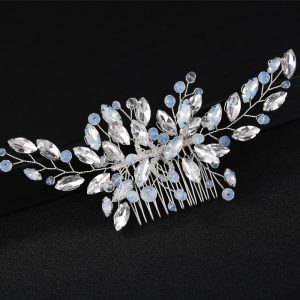 floral bridal headpiece - handcrafted bridal accessory by ASBADI
