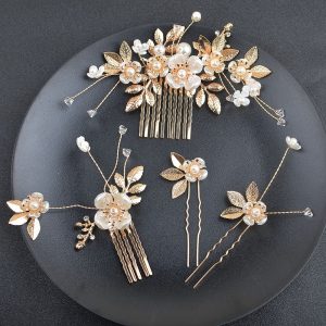 floral bridal headpiece - handcrafted bridal accessory by ASBADI