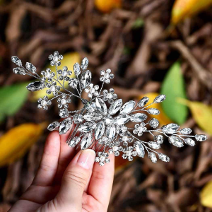 floral bridal headpiece - handcrafted bridal accessory by ASBADI