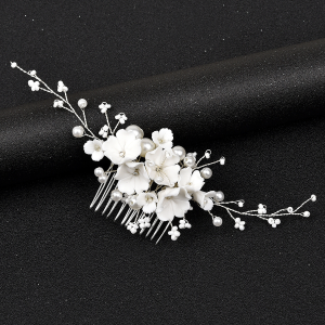 floral bridal headpiece - handcrafted hair accessory by ASBADI