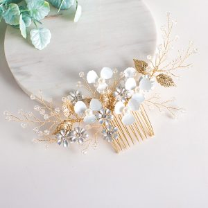 sapphire crystal bridal hair comb - handcrafted hair accessory by ASBADI