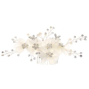 sapphire crystal bridal hair comb - handcrafted hair accessory by ASBADI