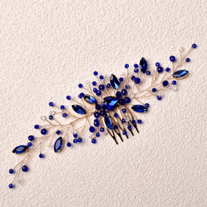 floral bridal hair comb - handcrafted hair accessory by ASBADI