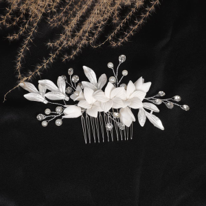 sapphire crystal bridal hair comb - handcrafted hair comb by ASBADI - photo 2