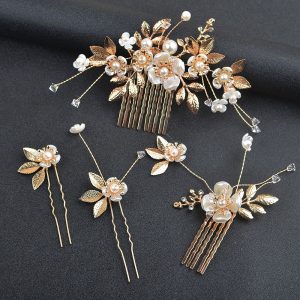 floral bridal headpiece - handcrafted bridal accessory by ASBADI