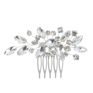 sapphire crystal bridal hair comb - handcrafted hair comb by ASBADI - photo 2