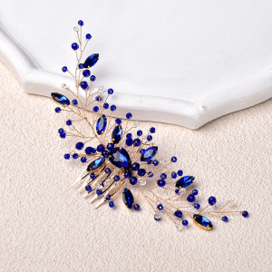 floral bridal hair comb - handcrafted hair accessory by ASBADI